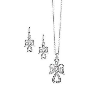 Angel earrings and diamond angel necklace👼🏼